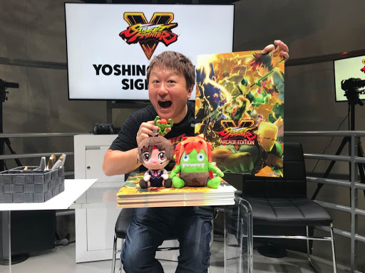 Yoshinori Ono tells the origin story of his Blanka toy that came from a  burger place in the Philippines revealing he wasn't a fan of the green  fighter